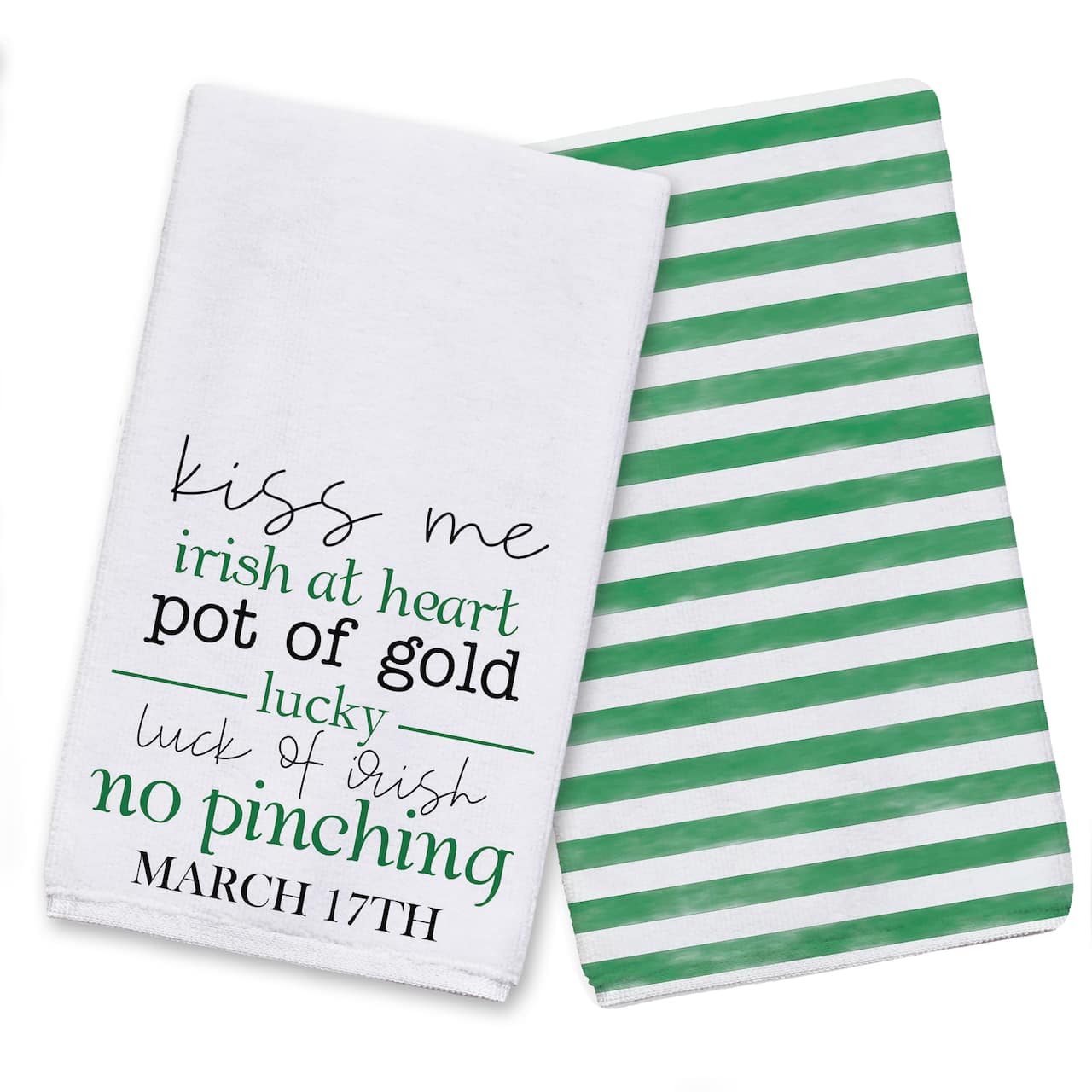 Irish St Patricks Saying Tea Towel Set of 2